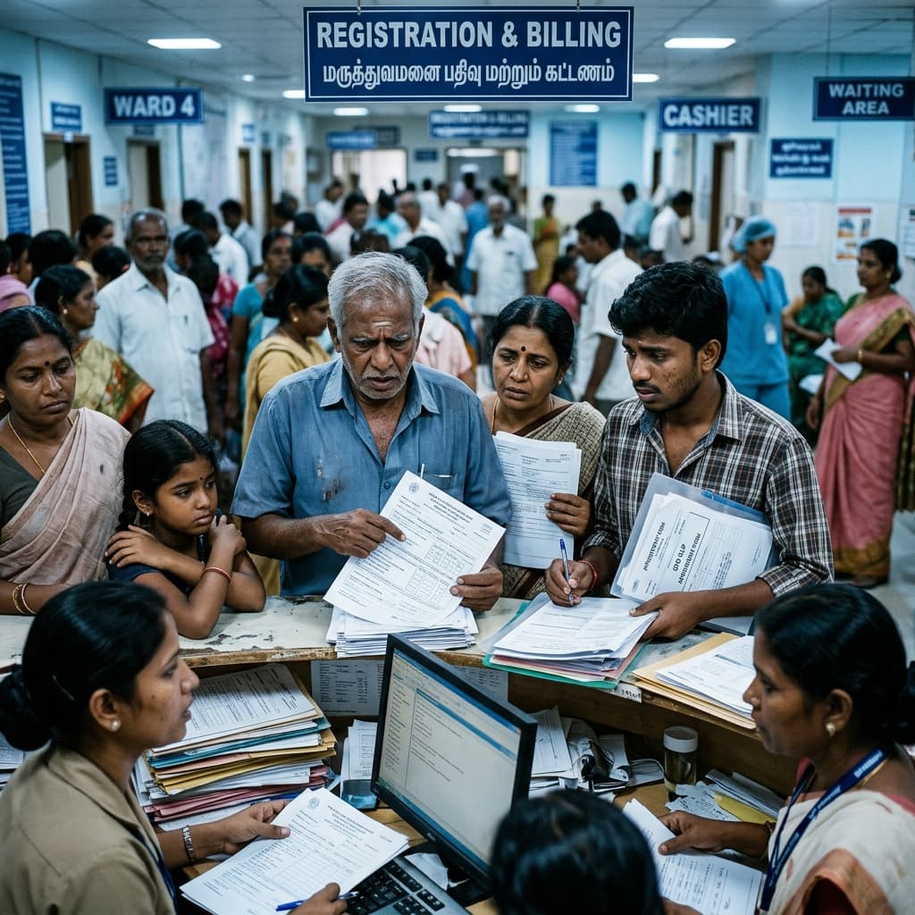 Family confused by hospital paperwork and insurance delays without support