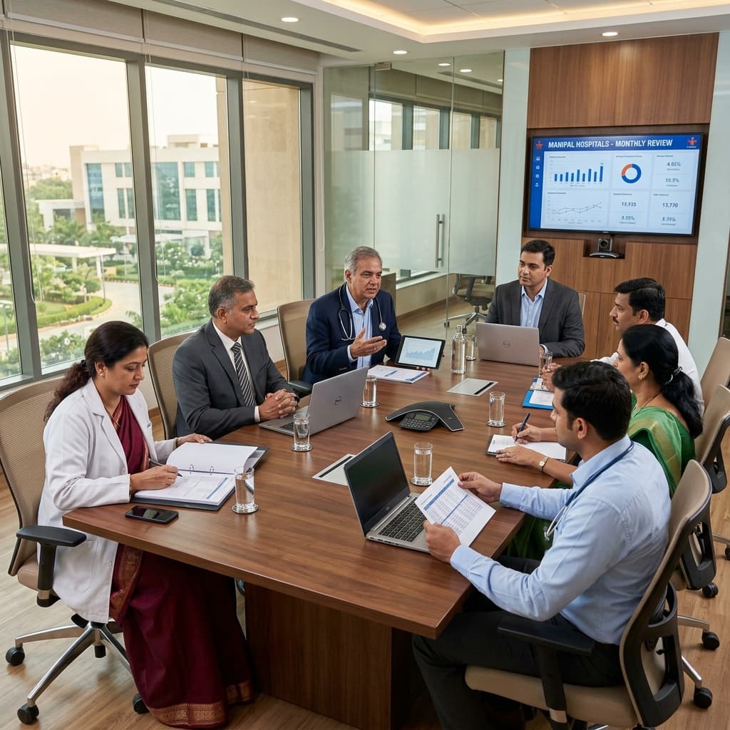 Swasth Bharat Healthcare coordination meeting with partner hospital administrators